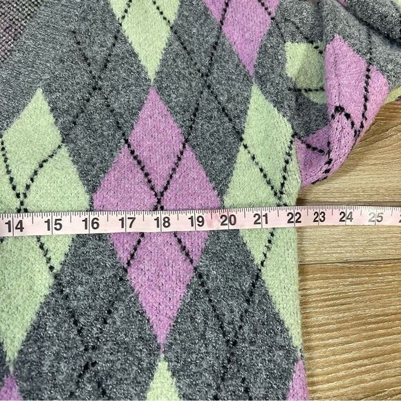 BP Argyle Pattern Oversized Cardigan Sweater Size Medium - Picture 8 of 10